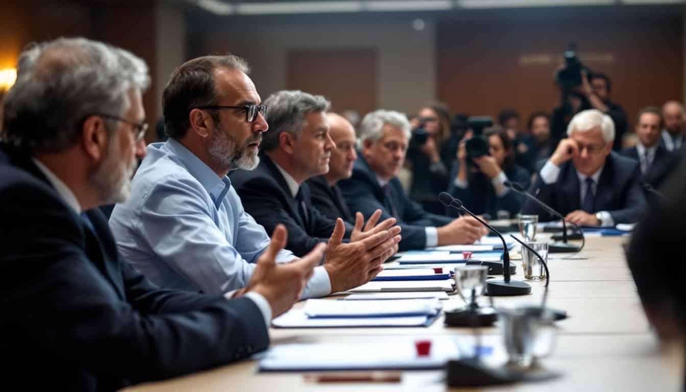découvrez les moments forts des interventions lors de la session de questions-réponses de la conférence de presse du groupe de travail sur la promotion de l'économie argentée, accompagnés de photos captivantes. plongez au cœur des échanges et des idées innovantes pour valoriser l'économie dédiée aux seniors.